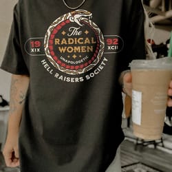radical women shirt comfort colors vintage rebel unapologetic feminist moto edgy grunge snake rock n roll oversized tee
