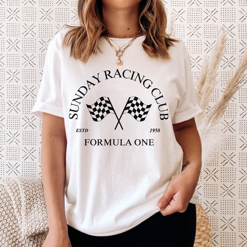 Sunday Racing Club Unisex Tee Formula One Merch Aesthetic F1 Oversized T-Shirt Racing Clothing Paddock Club Formula 1 Gift Racing Fan Gifts.jpg