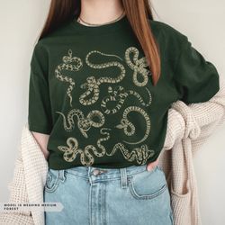 vintage snake shirt unisex snake tee whimsigoth goblincore dark academia shirt reptile shirt witchy things snake lover g