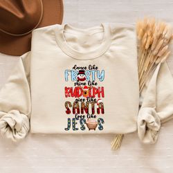dance like frosty love like jesus sweatshirt, religious christmas tee, faithful holiday shirt, merry christmas hoodie,sh