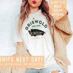 griswold tree farm shirt gift for xmas family dinner, fun old fashioned family christmas shirt,griswold family christmas