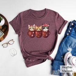 i like cats and coffee shirt, christmas cats shirt, cat lover t-shirt,coffee lover shirt,kitty shirt,cat mom shirt,funny