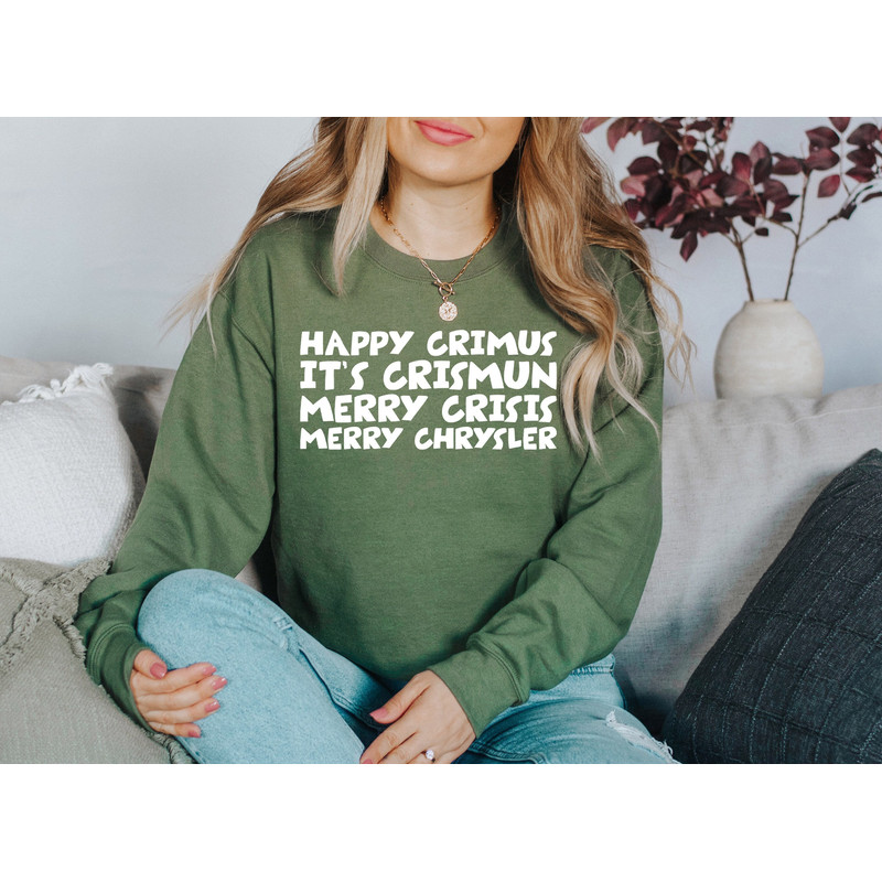Merry Chrysler Sweatshirt, Happy Crimus Sweater, Merry Crisis Sweater,Family Christmas Hoodie,Funny Christmas Meme Hoodie,Funny Holiday Gift.jpg