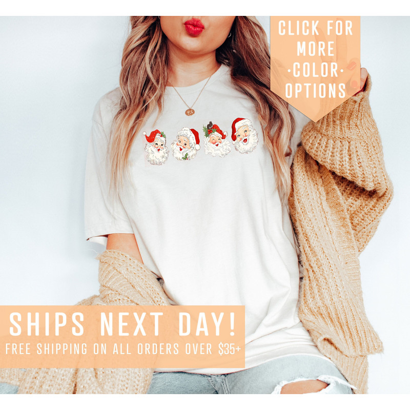 Retro Santa Claus Shirt Gift For Christmas, Vintage Santa Shirt,Merry Christmas Clothing,Winter Holiday Sweatshirt,Classic Christmas Sweater.jpg