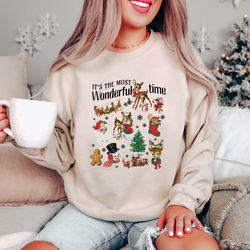 christmas sweatshirt, it's the most christmas shirt, winter sweater, holiday apparel, christmas doodles shirt, santa ret