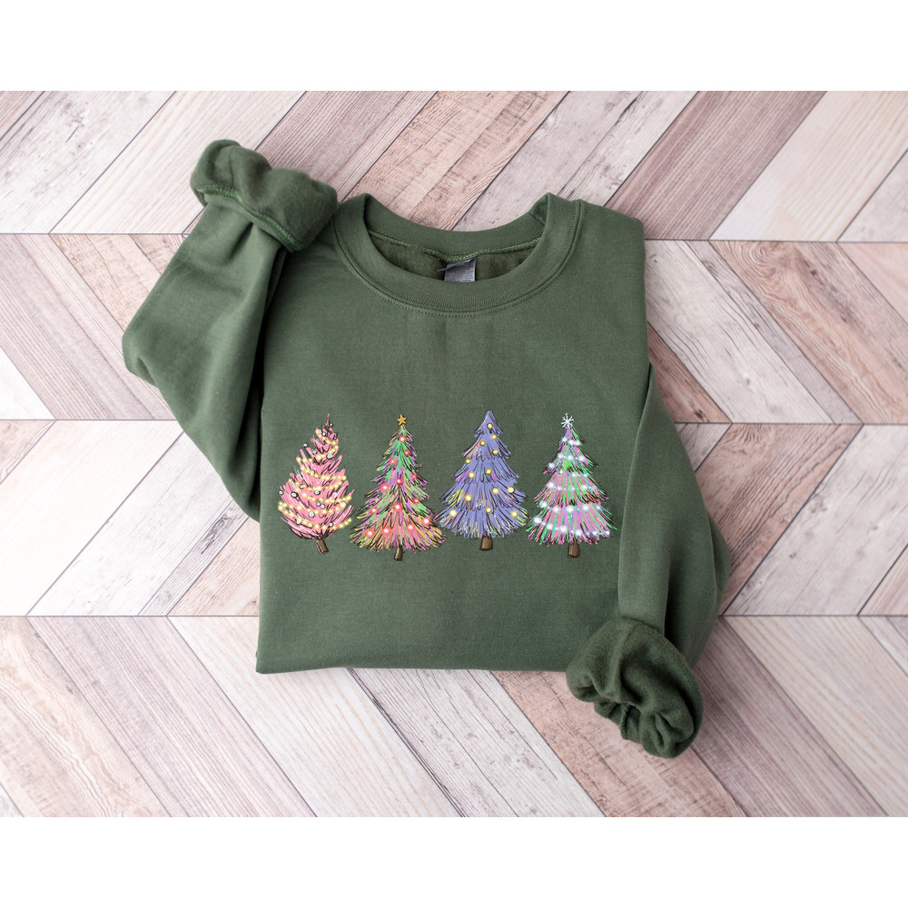Christmas Tree Sweatshirt, Christmas Sweatshirt, Christmas Sweater, Holiday Shirt for Women, Winter Sweatshirt, Christmas Crewneck.jpg