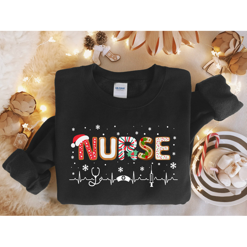 Nurse Christmas Sweatshirt, Christmas Nurse Sweatshirts, Holiday Nurse Sweater, Christmas Tshirt, Holiday Nurse, Christmas Nursing Sweaters.jpg