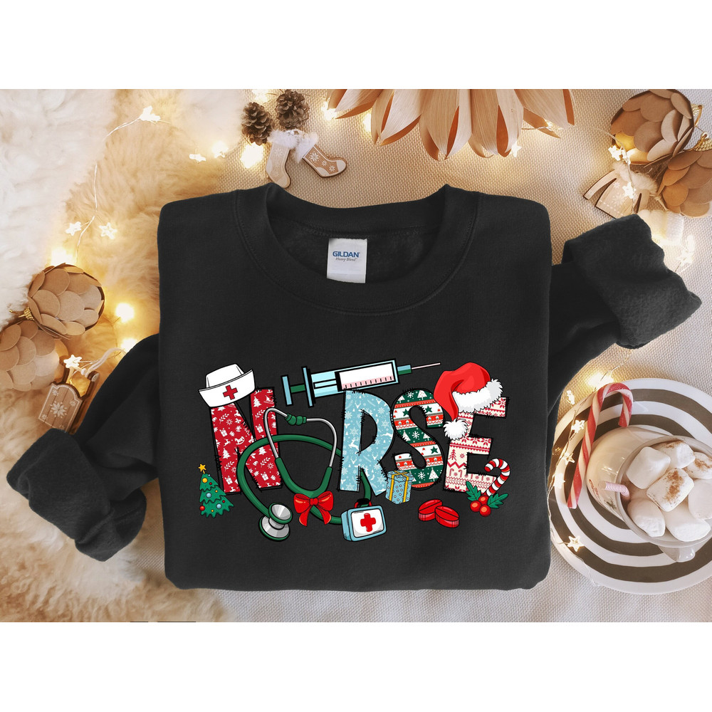 Nurse Christmas Sweatshirt, Christmas Nurse Sweatshirts, Holiday Nurse Sweater, NICU Pediatric, Holiday Nurse, Christmas Nursing Sweaters.jpg