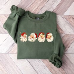 retro santa sweatshirt, retro christmas t-shirt,womens christmas shirt, santa t-shirt,santa sweatshirt,christmas gifts,m