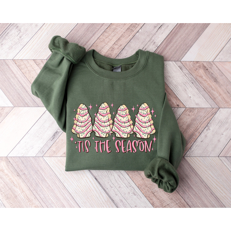 Tis The Season, 'Tis the Season Sweatshirt, Christmas Tree Sweatshirt, Funny Christmas Sweatshirt,Christmas Shirt, Christmas Cake Sweatshirt.jpg