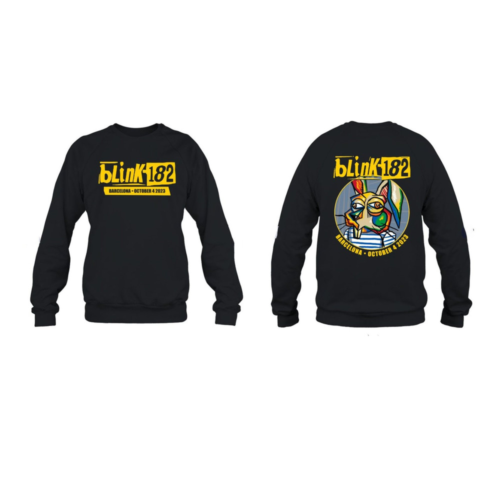Blink-182 Sweatshirt, Blink-182 October 4, 2023 Palau Sant Jordi Barcelona Spain Tour Sweatshirt, Blink-182 2023 Tour Sweatshirt,Music Shirt.jpg