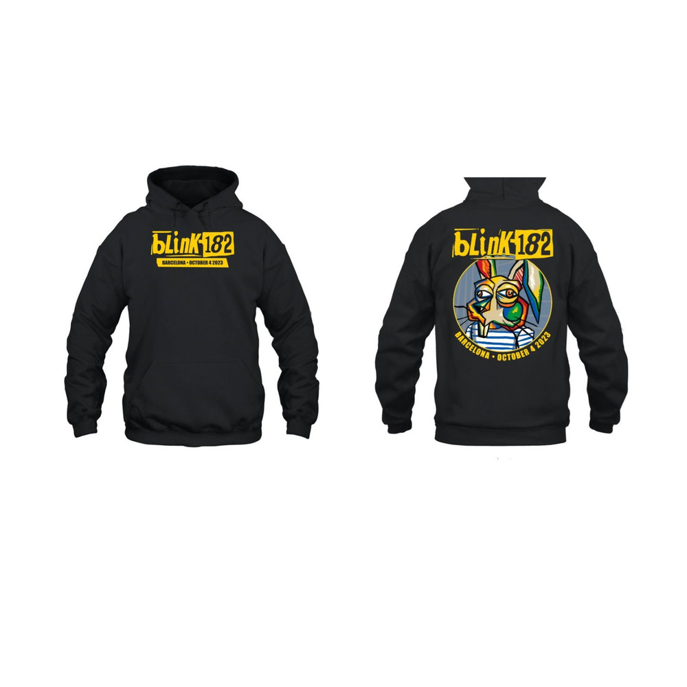 Blink-182 Hoodie, Blink-182 October 4, 2023 Palau Sant Jordi Barcelona Spain Tour Hoodie, Blink-182 2023 Tour Hoodie, Music Tour Hoodie.jpg