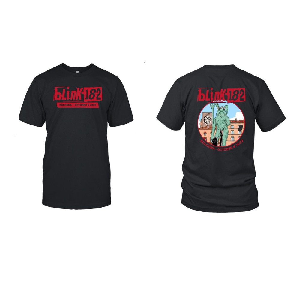 Blink-182 T-Shirt, Blink-182 Bologna October 6 2023 Concert Shirt, Unisex Concert T-Shirt, Blink-182 2023 Tour Shirt, Music Shirt.jpg