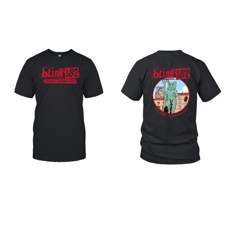 Blink-182 T-Shirt, Blink-182 Bologna October 6 2023 Concert Shirt, Unisex Concert T-Shirt, Blink-182 2023 Tour Shirt, Music Shirt.jpg