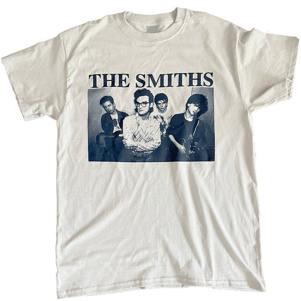 The Smiths T-Shirt, The Smiths Tee, Rock Music Fan Shirt, Music Shirt, White Classic Tee Shirt, The Smiths Fan Shirt.jpg