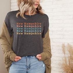 new hampshire shirt cute new hampshire tshirt new hampshire shirts new hampshire gift for her rainbow tee new hampshire