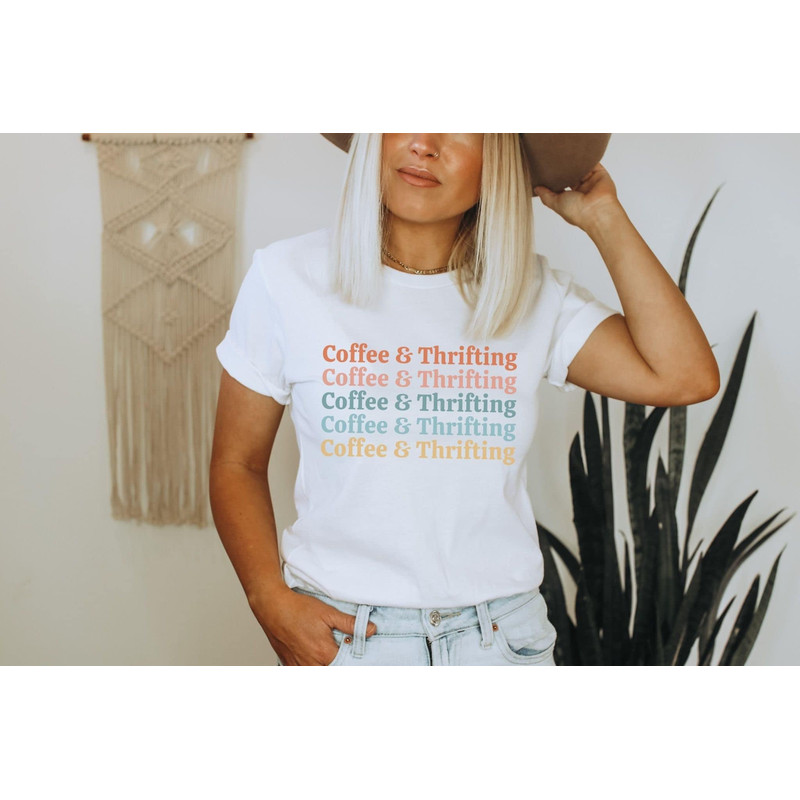 Thrifting Shirt Deal Finder Shopping Lover Flea Market Shirt Coffee and Thrifting Tshirt Antique Lover Thrift Shop Shirt Garage Sale Lover.jpg