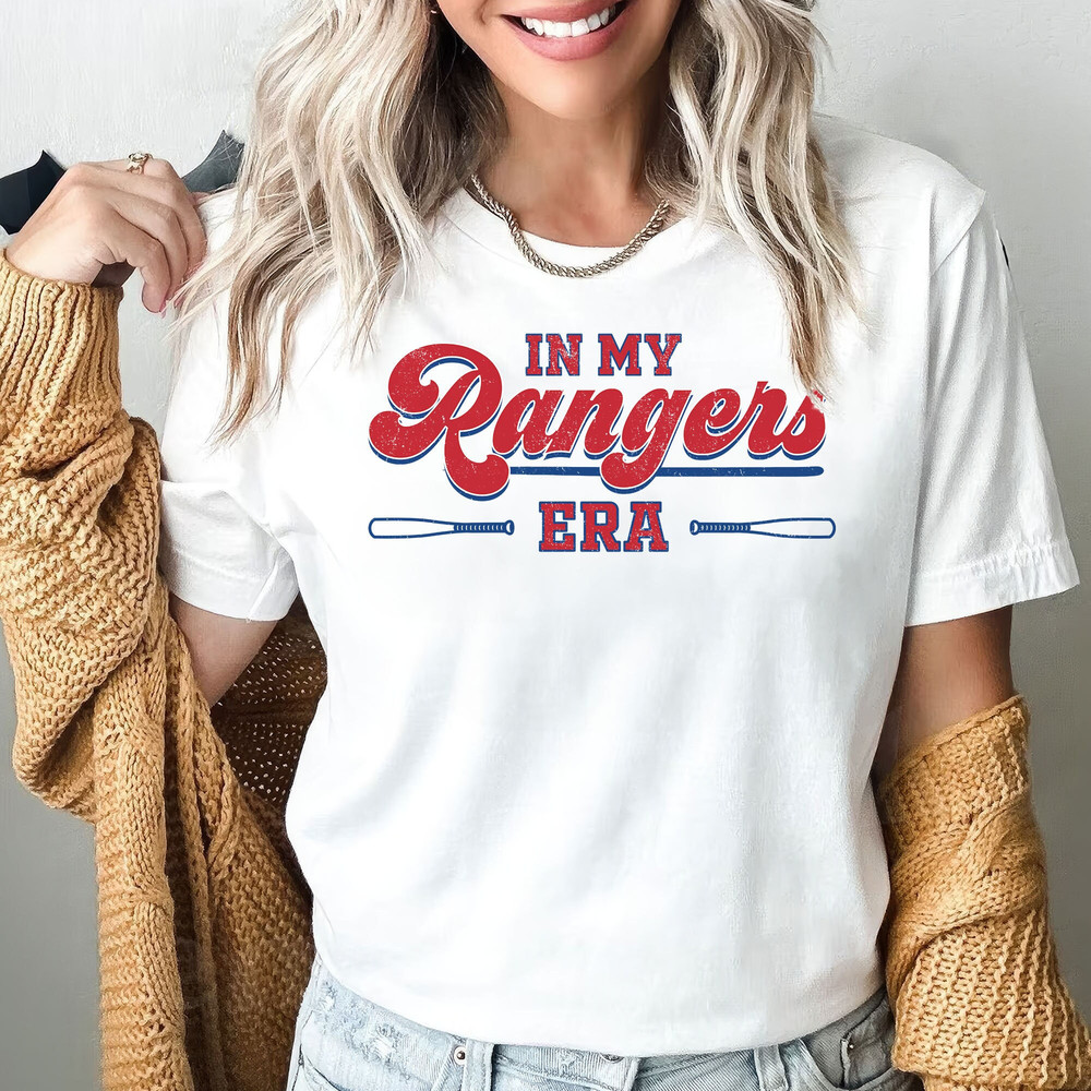 In My Rangers Era Shirt, Cute Womens Texas Rangers TShirt, Women's Rangers Baseball Tee, Taylor Swift MLB Eras Tee, Rangers Gift.jpg