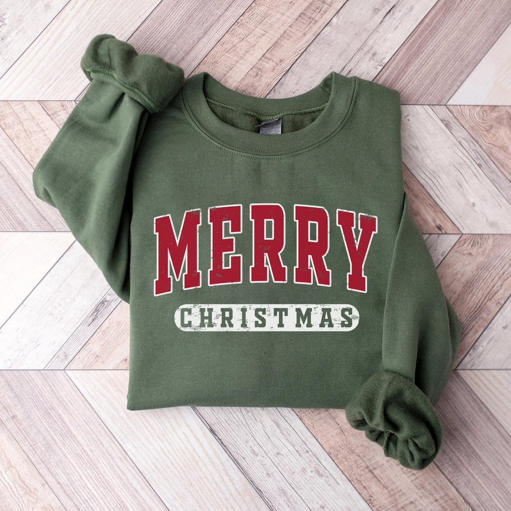 Retro Merry Christmas Holiday Sweatshirt, Womens Christmas Crewneck, Holiday Sweater, Cute Christmas Sweatshirt, Christmas Winter Shirt Gift.jpg