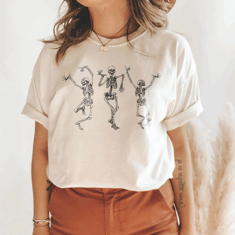 Fall PNG, Dancing Skeleton png, Happy Halloween crewneck, Halloween Tee Png, womens halloween png gift.jpg