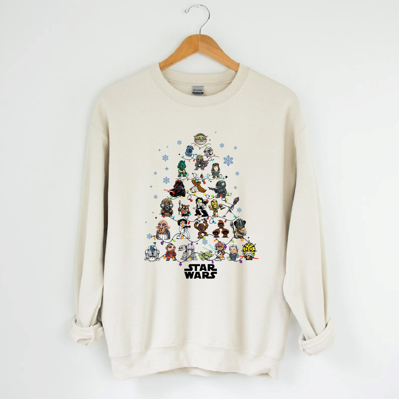 Disney Star Wars Christmas Tree Sweatshirt, Star Wars Characters Christmas Sweatshirt, Galaxy's Edge Sweatshirt, Disney Family Christmas 1.jpg