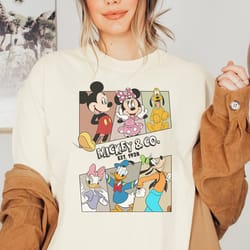 mickey & co shirt, disney tee, unisex graphic t-shirt, mickey mouse shirt, classic cartoon tee, mickey mouse retro shirt