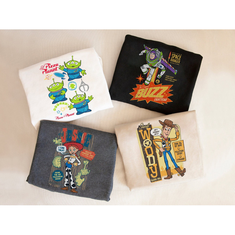 Retro Toy Story Group Shirt, Vintage Cartoon Tee, Movie Lover Gift, 90s Nostalgia Top, Disney family shirts, Toy Story friends, Disneyworld.jpg