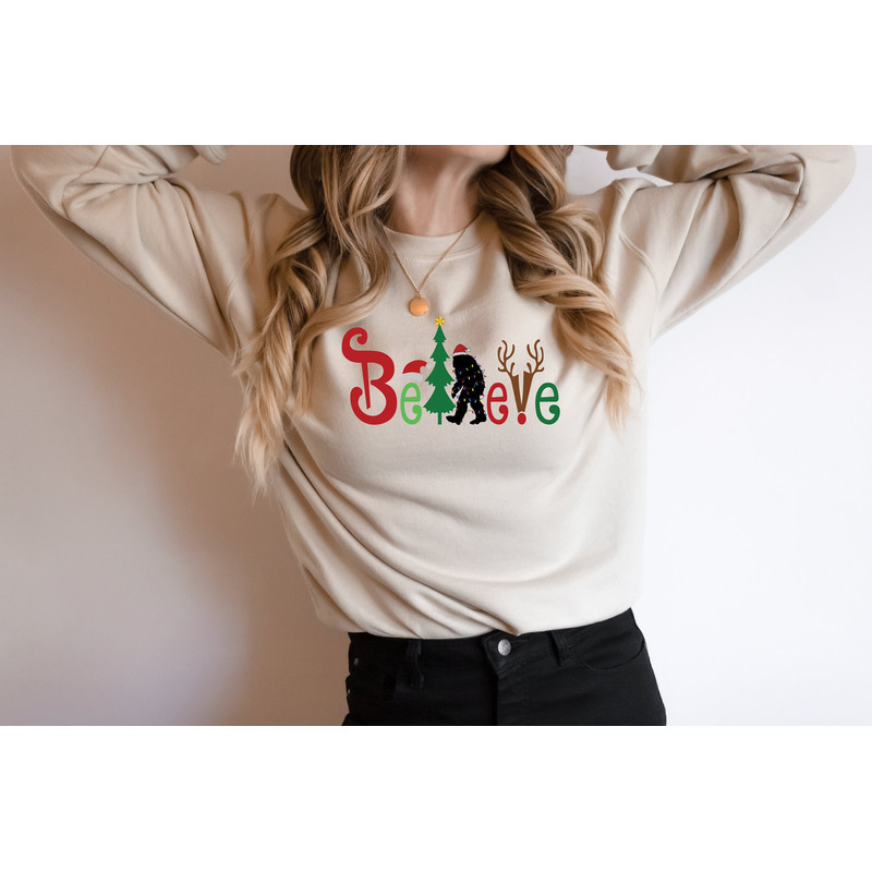 Believe Big foot Shirt, Big foot Search Team Tee, Big foot Camping Sweatshirt, Funny Christmas Tee, Big Foot Hunter Shirt, Bigfoot Xmas Gift.jpg