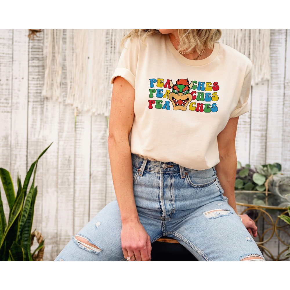 Peaches Song Shirt, Super Mario Shirt, Super Mario Bowser Shirt, Bowser Peaches Song, Video Game Shirt, Princess Peach Shirt, Gift For Gamer.jpg