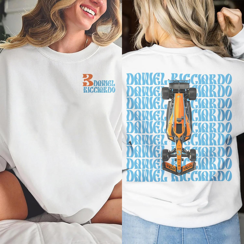 Daniel Ricciardo F1 Shirt, 2 Side Daniel Ricciardo Alpha Tauri F1 Racing Sweatshirt Hoodie, Daniel Ricciardo F1 Gift For Fan 2023 SP2308DT.jpg