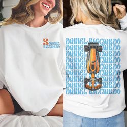 daniel ricciardo f1 shirt, 2 side daniel ricciardo alpha tauri f1 racing sweatshirt hoodie, daniel ricciardo f1 gift for