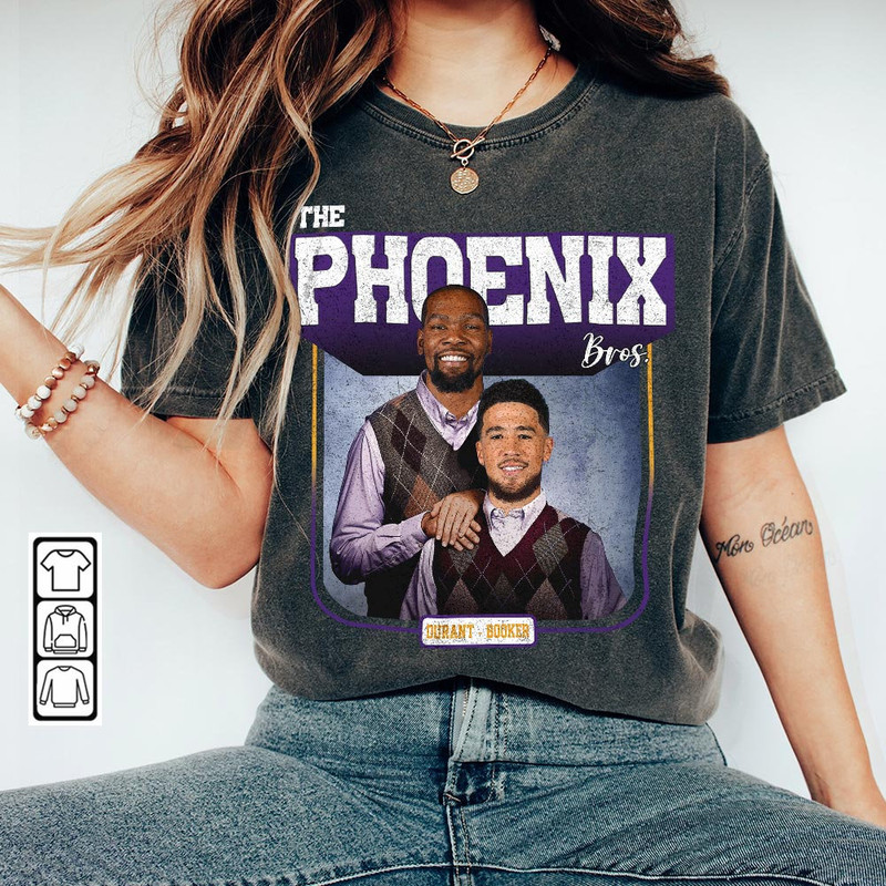 Devin Booker Kevin Durant Phoenix Basketball Shirt, The Suns Bros Funny Christmas Gift Day Unisex, Basketball 90s Fan Gift 0410TP.jpg