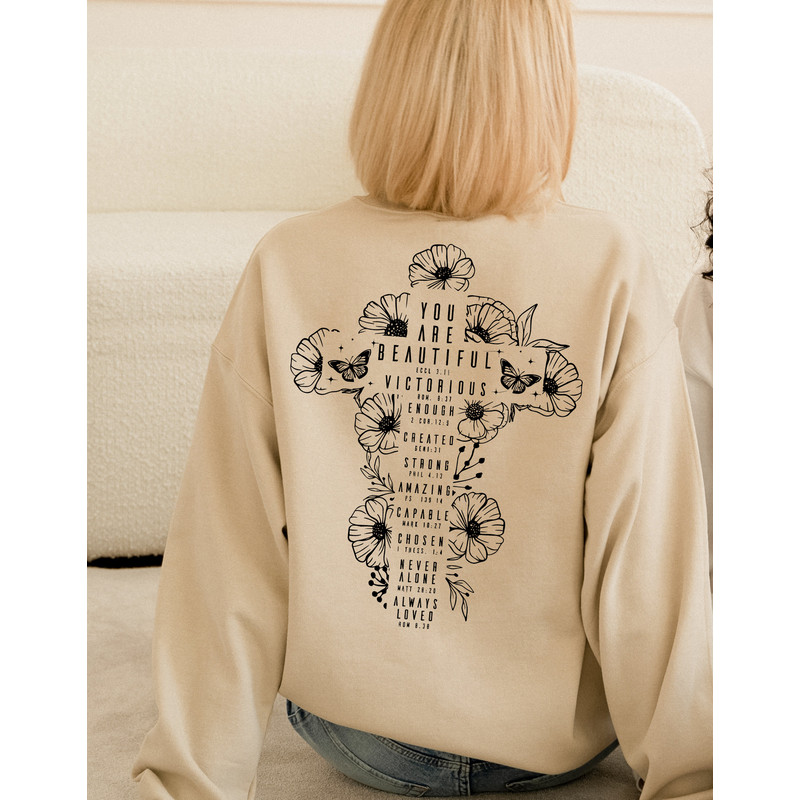 Aesthetic Christian Sweatshirt, Women's Religious Hoodie, Bible Verse Hoodie, Positive Shirt, Faith Tshirt, Cute Christian Gifts.jpg