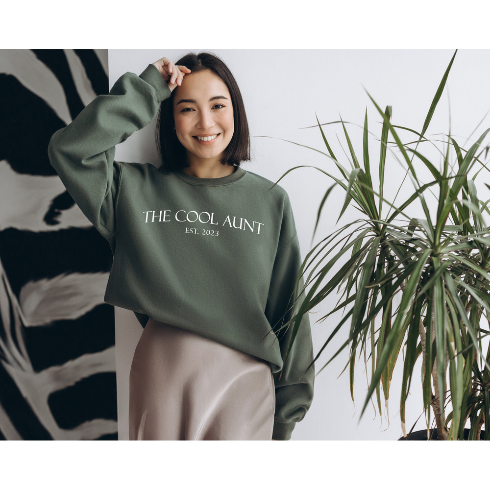 Cool Aunt Est 2023 Sweatshirt, Pregnancy Announcement Shirt For Aunt, Cool Aunt Hoodie, New Aunt Gifts, Baby Shower Gifts For Sister.jpg