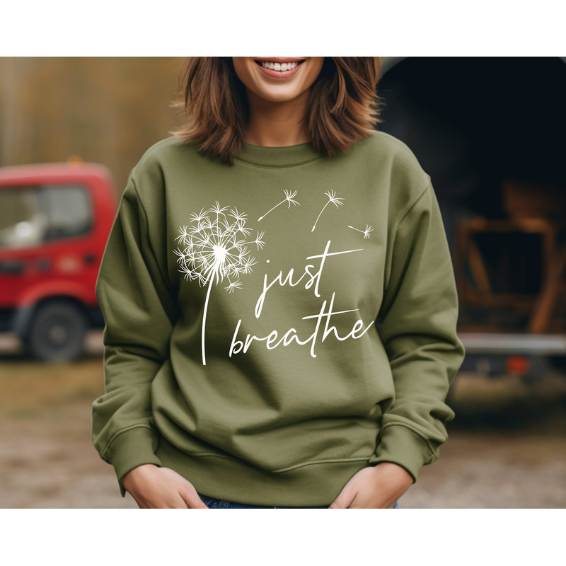 Cute Flying Dandelion Sweatshirt, Inspirational Shirt, Gift for Friend, Be Real, Not Perfect Hoodie, Positive Vibes Tee, Meditational Gift,.jpg