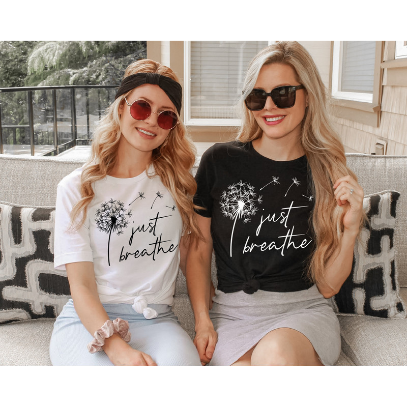 Cute Flying Dandelion T-shirt, Inspirational Shirt, Gift for Friend, Be Real, Not Perfect Shirt, Positive Vibes Tee, Meditational Gift.jpg