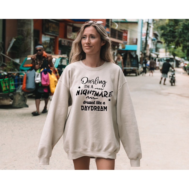 Darling I'm a Nightmare Dressed Like a Daydream Sweatshirt, Tour Merch Tshirt Gift for Music Lovers Hoodie, Blank Space Taylor Concert Tee.jpg