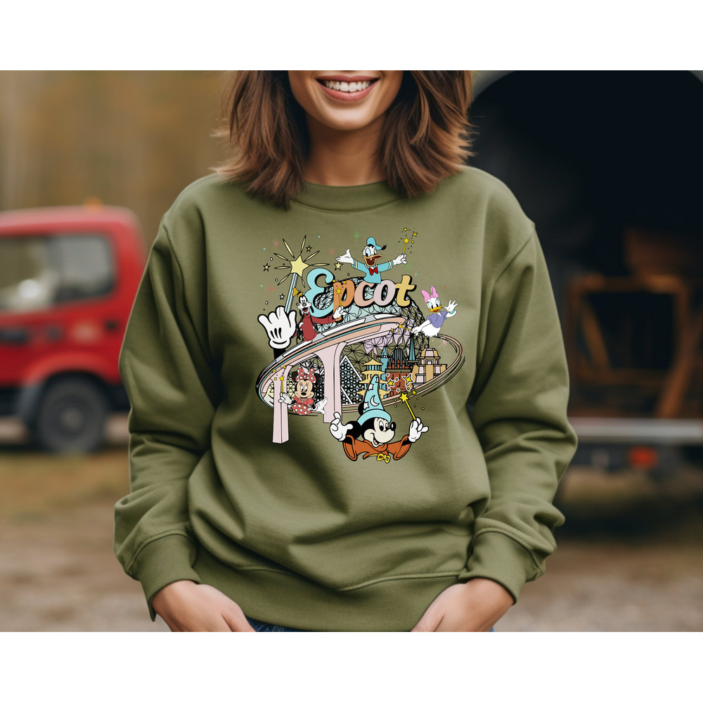 Disney Epcot Sweatshirt, Vintage Epcot 1982 Sweatshirt, Vintage Disney Hoodie, Mickey And Friends, Epcot Trip Sweatshirt, Disney Family Trip 1.jpg