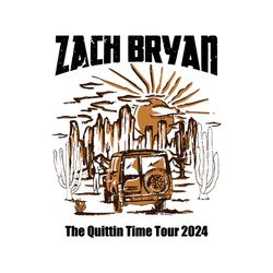 retro zach bryan the quittin time tour svg