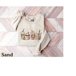 christmas tree cake coffee, christmas coffee sweater, christmas cake shirt, christmas latte shirt, holiday season gift,