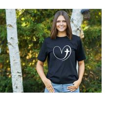 cross hearth religious sweatshirt, christian sweater, jesus shirt, christian gift t-shirt, bible verse shirt, motivation
