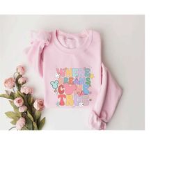 where dreams come true sweatshirt, retro walt disney world shirt, girls trip disney shirt, disney family shirts, disneyl