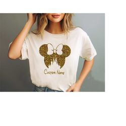 disney family shirt,disney shirt for women,disney ear shirt,disney minnie silhouette shirt,tshirt for kids.disney glitte