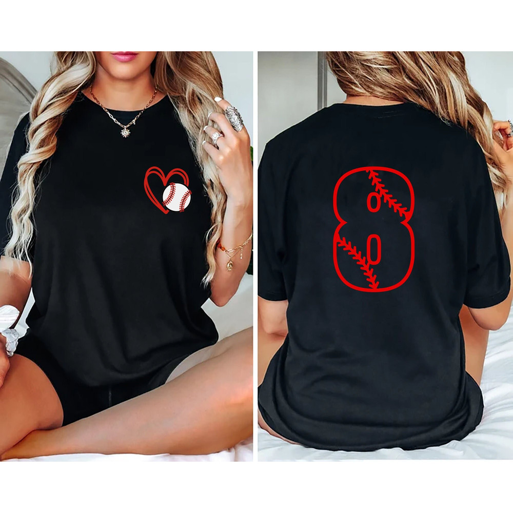 Custom Baseball Mom Shirt, Baseball and Number Shirt, Game Day Shirt, Baseball Mama Shirt, Mom Baseball Tee, Mama Baseball Tee.jpg