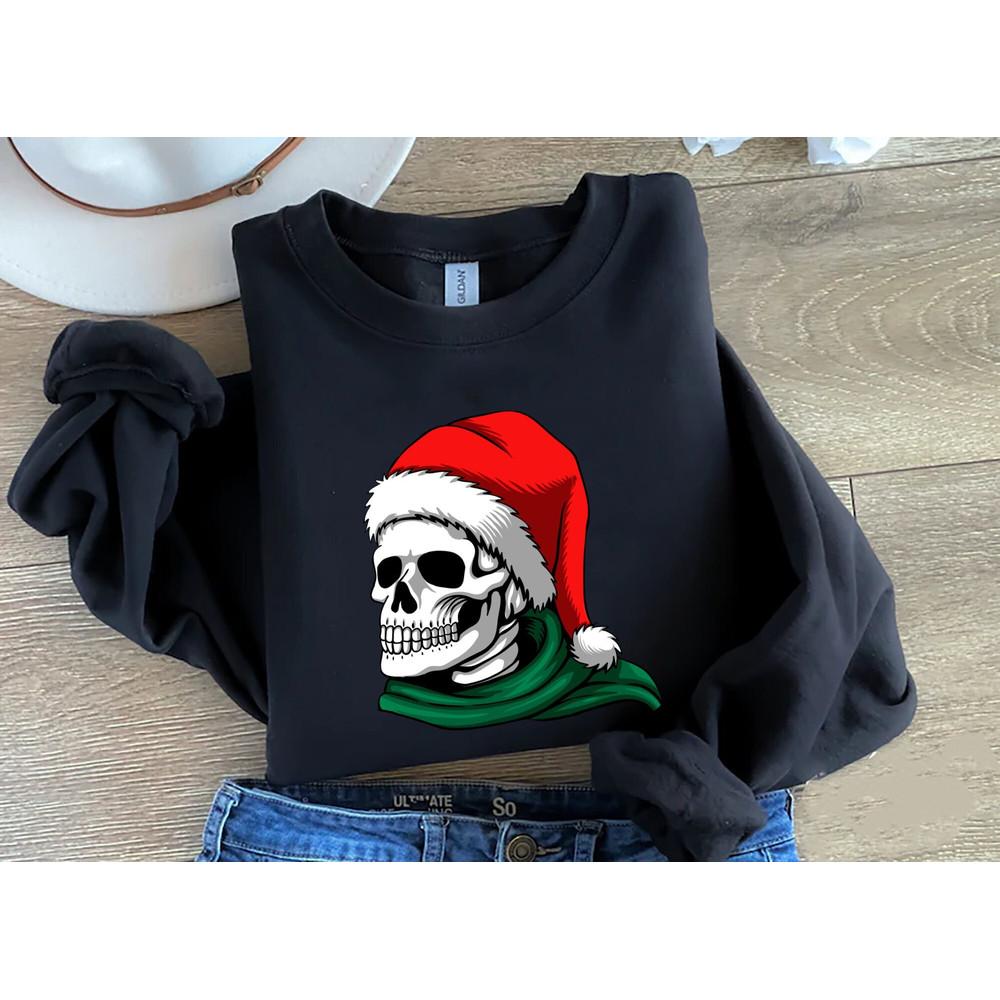 Dead Inside But It's Christmas, Dead Inside Skeleton Christmas Sweatshirt, Sarcastic Christmas Shirt, Christmas Skull Sweater,Merry Sweater.jpg
