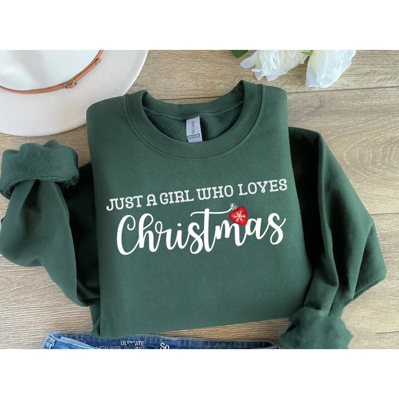 Just A Girl Who Loves Christmas Shirt, Christmas Shirt, Christmas Tree Shirt, Christmas Family Shirt, Funny Christmas Shirt, Christmas Gift.jpg