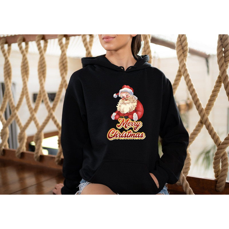 Merry Christmas Santa Sweatshirt, Christmas shirt for women, Christmas crewneck, graphic Christmas tee, Santa shirt for women, Xma's sweater.jpg