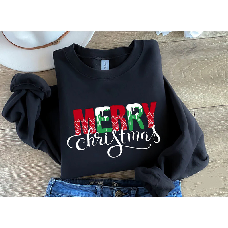 Merry Christmas Sweatshirt, Merry Christmas Buffalo Plaid Shirt, Christmas Shirt, Christmas Love Shirt, Christmas Family Shirt, Xmas Gift.jpg