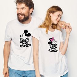 mickey and minnie couple shirt, halloween shirt, disney halloween couple shirts, disney trip shirt, spooky shirt, matchi