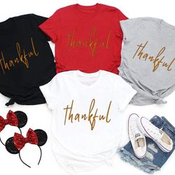thankful thanksgiving shirt- cute fall tshirts for women, halloween shirt western, thankful shirt plus size tops and tee